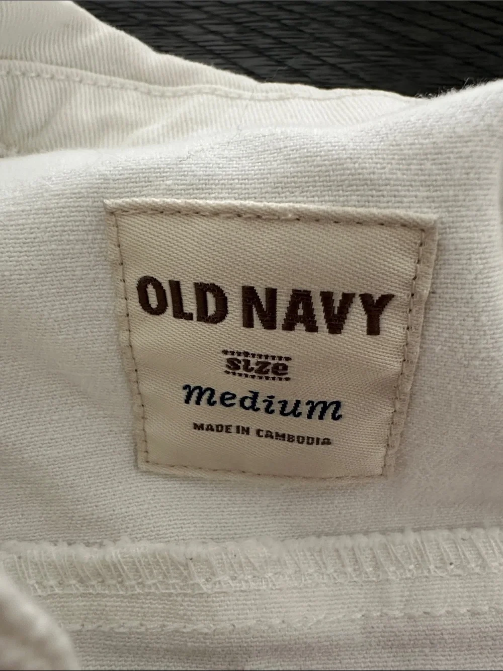 Old Navy White Kids Denim Jacket with Button Front
